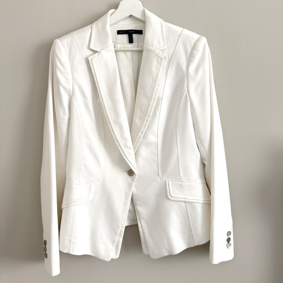 White House Black Market White Single Button Jacket 10 - Picture 1 of 10